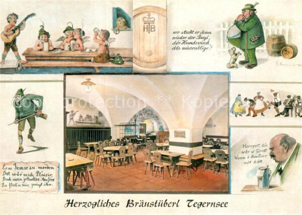 Tegernsee Wandgemälde Bräustüberl Herzogl. Bayeri