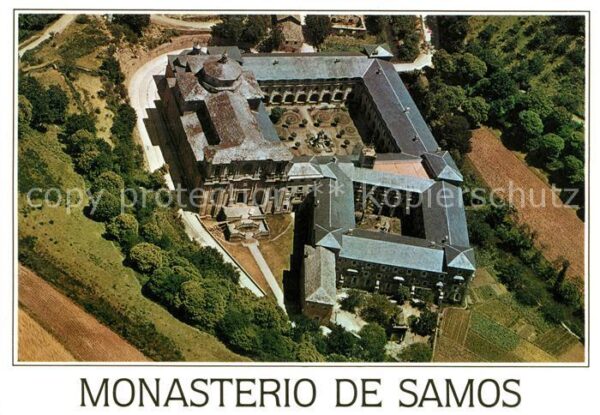 Samos Lugo Monasterio de Samos Fliegeraufnahme