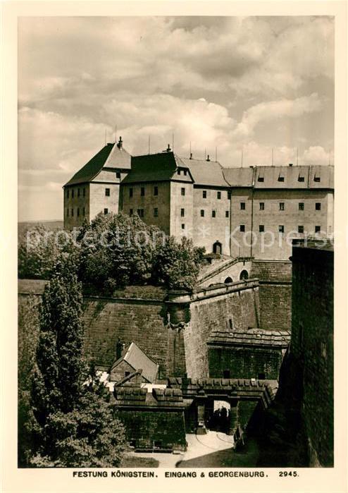 Koenigstein Saechsische Schweiz Festung Georgenburg