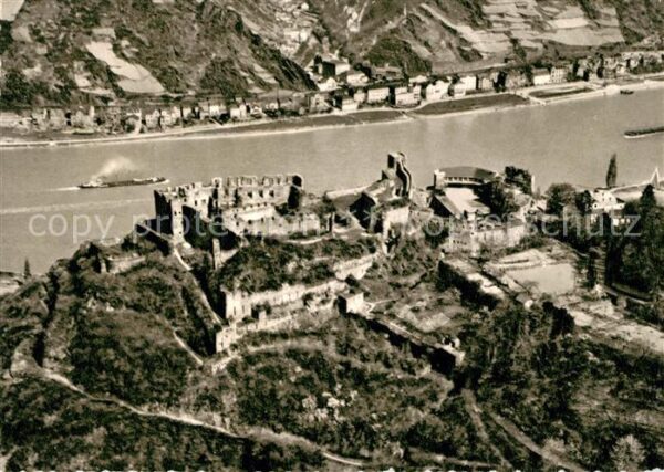 St Goar Ruine Rheinfels am Rhein Fliegeraufnahm
