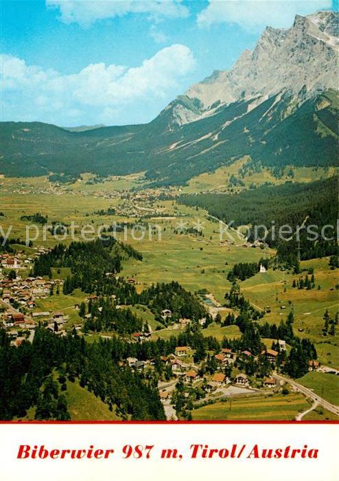Biberwier Tirol Zugspitze Fliegeraufnahme