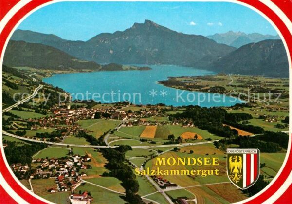 Mondsee Salzkammergut Fliegeraufnahme Schafberg Drachenwand