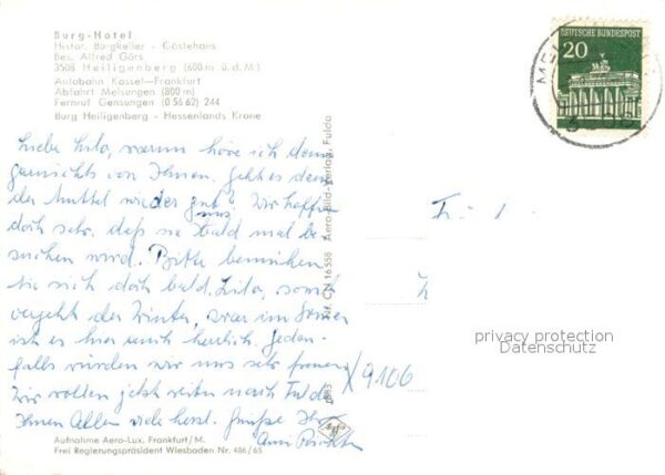 Melsungen Fulda Burg-Hotel Fliegeraufnahme – Bild 2