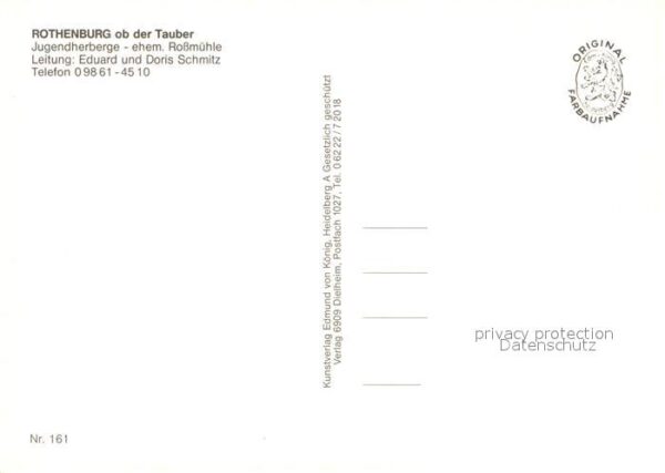 Rothenburg Tauber Jugendherberge Roßmühle – Bild 2