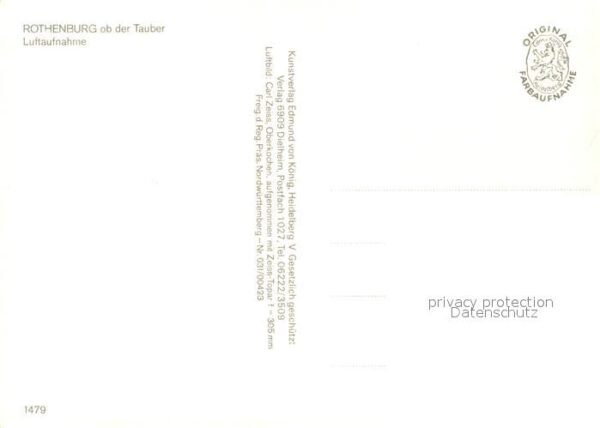 Rothenburg Tauber Fliegeraufnahme – Bild 2