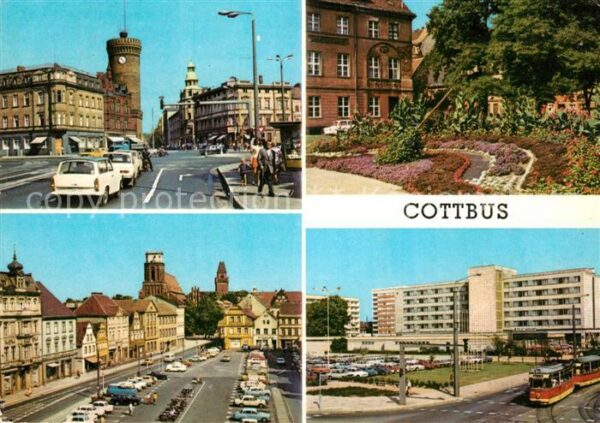 Cottbus Ernst Thälmann Platz Blumenuhr Altmarkt