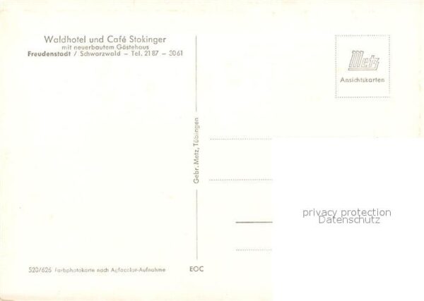 Freudenstadt Waldhotel Cafe Stokinger – Bild 2