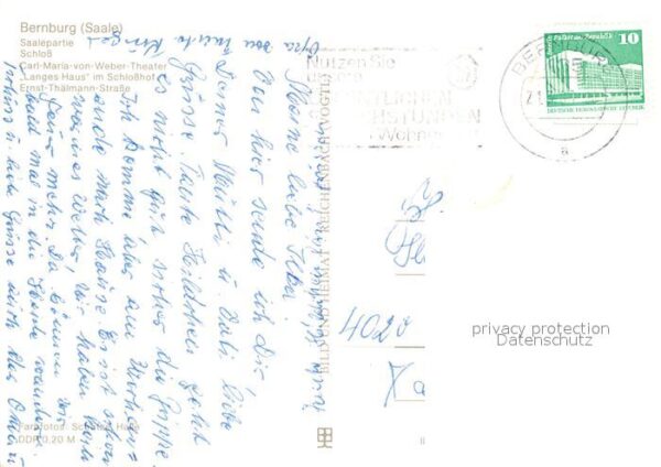Bernburg Saale Saalepartie Schloss Carl Maria von Webe – Bild 2