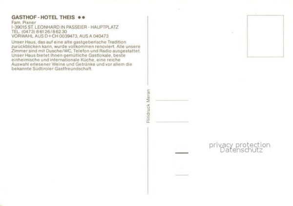 Leonhard Passeier St Gasthof Hotel Theis – Bild 2