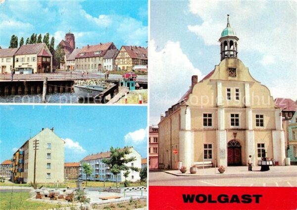 Wolgast Mecklenburg-Vorpommern Hafen Straße der Befreiung Rathaus