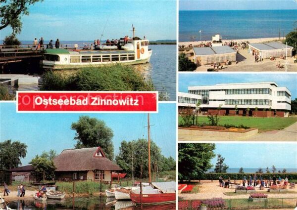 Zinnowitz Ostseebad Achterwasser Bootshafen Strand FDGB Fer