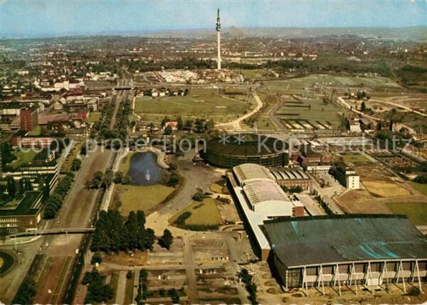 Dortmund Fliegeraufnahme Westfalenhalle Park