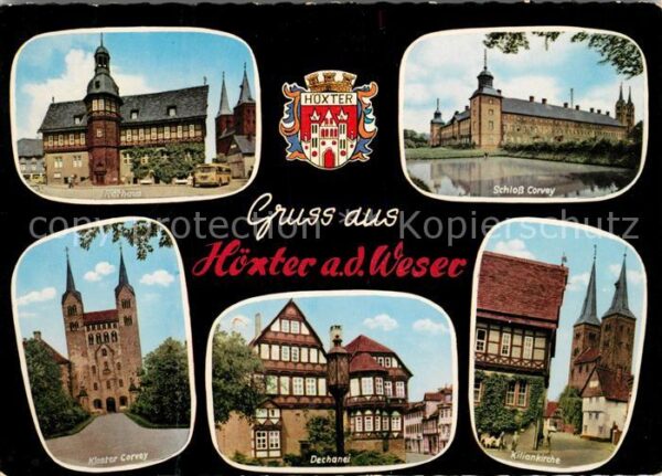 Hoexter Weser Schloss Corvey Kiliankirche Dechanei Kl