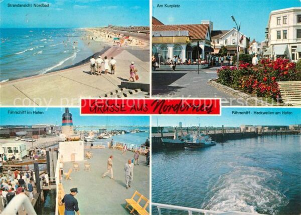Norderney Nordseebad Fährschiff Hafen Kurplatz