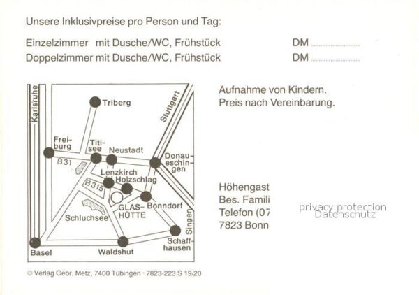 Glashuette Bonndorf Höhengasthof Glashütte – Bild 2