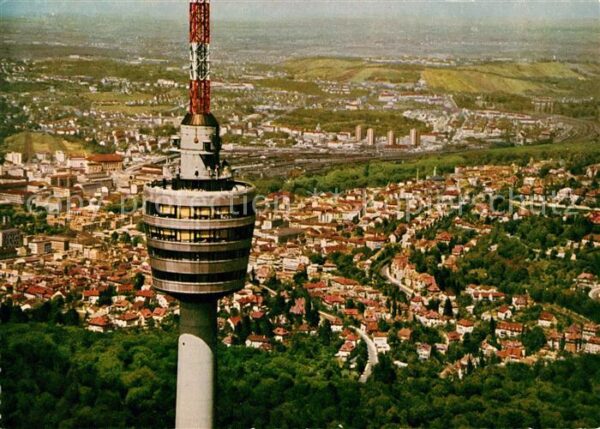 Stuttgart Fernsehturm Fliegeraufnahme