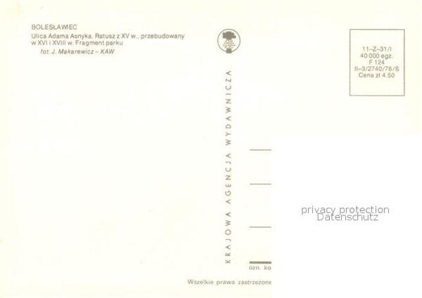 Boleslawiec Bunzlau Ulica Adama Asnyka Ratusz – Bild 2