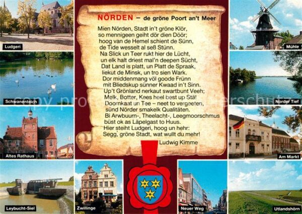 Norden Ostfriesland Altes Rathaus Mühle Markt