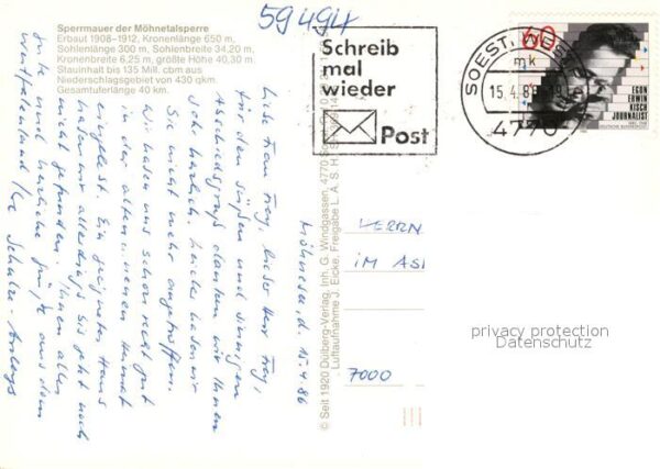 Soest Arnsberg Sperrmauer Möhnetalsperre Fliegeraufnah – Bild 2