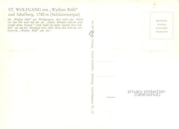 St Wolfgang Salzkammergut Weissem Rössl Schafberg – Bild 2