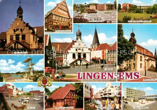 Lingen Ems Altes Rathaus Markt Fachwerkhaus St. Bo