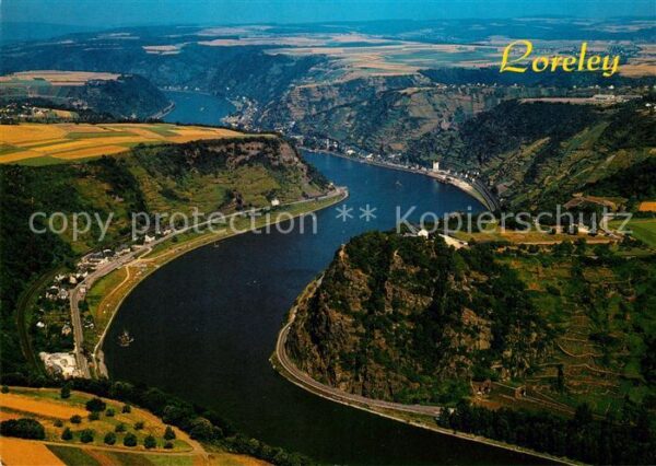 St Goarshausen Fliegeraufnahme Loreley
