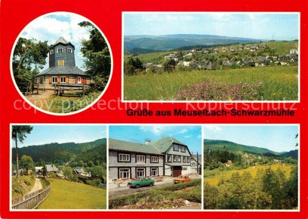Meuselbach-Schwarzmuehle Aussichtsturm Erholungsheim Hirsch