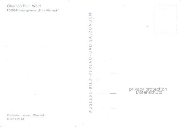 Oberhof Thueringen Erholungshem Fritz Weineck – Bild 2