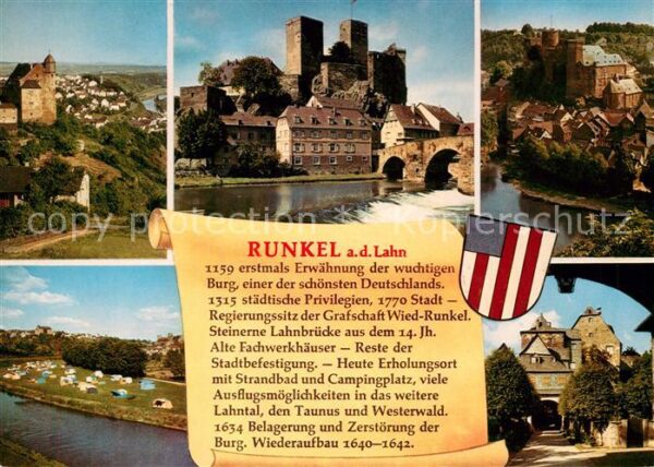 Runkel Lahn Burg Lahnbrücke alte Fachwerkhäuser Cam