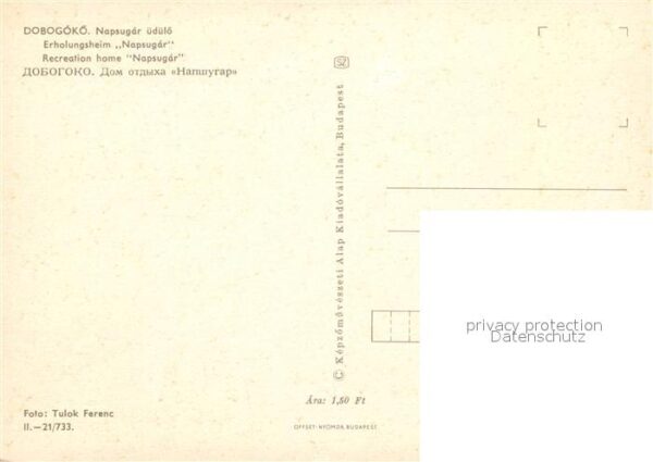 Dobogokoe Erholungsheim Napsugar – Bild 2