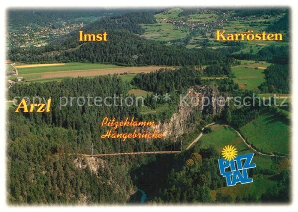 Imst Tirol Arzl Karrösten Pitzeklamm Hängebrücke