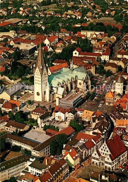Paderborn Fliegeraufnahme Kaiserpfalz dom Gaukirc