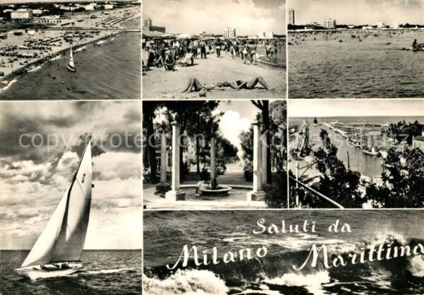 Milano Marittima Fliegeraufnahme Strand Segelboot