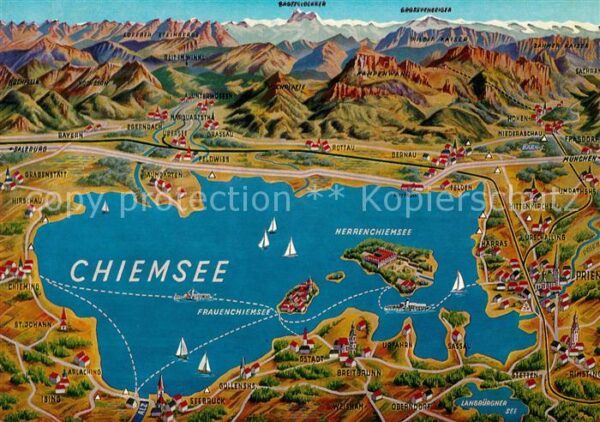 Chiemsee Panoramakarte