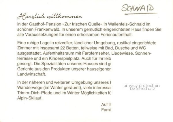 Schnaid Gasthof Pension zur frischen Quelle – Bild 2