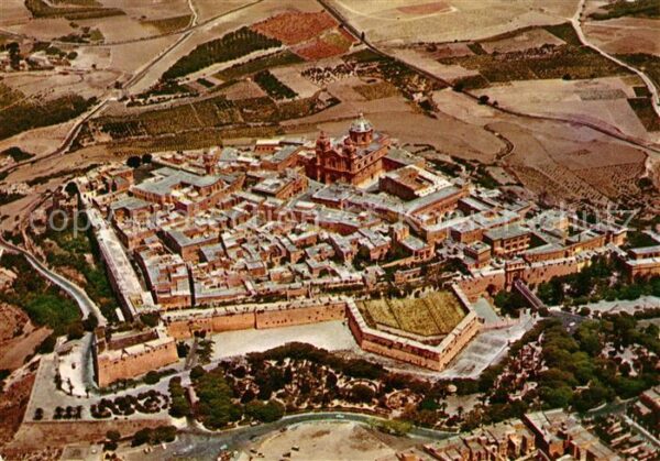 Malta Fliegeraufnahme Walled City of Mdina