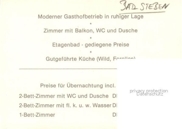Bad Steben Gasthof Hubertus – Bild 2