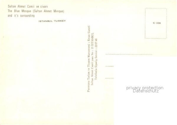 Istanbul Constantinopel Sultan Ahmet Camii Blaue Moschee – Bild 2