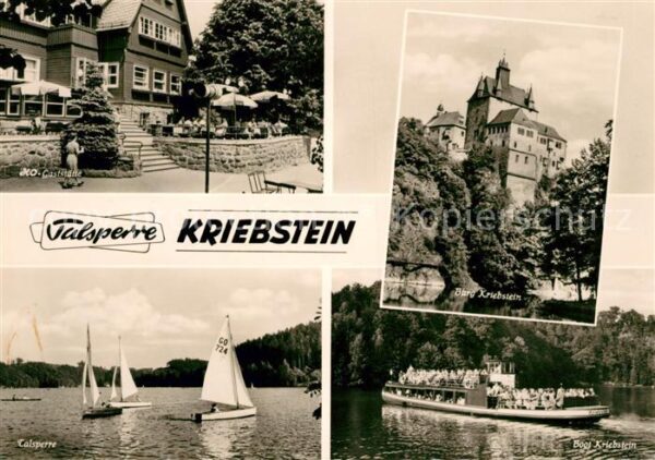 Kriebstein Talsperre Boot HO Gaststätte Burg