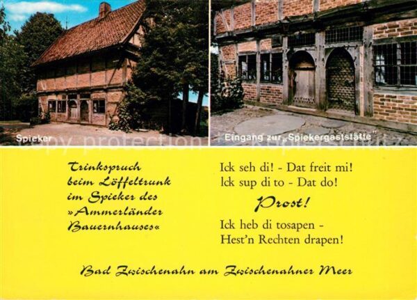 Bad Zwischenahn Spieker Spiekergaststätte Trinkspruch