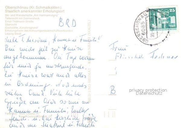 Oberschoenau Thueringen Ski Wanderhütte Am Hermannsberg Gaststä – Bild 2