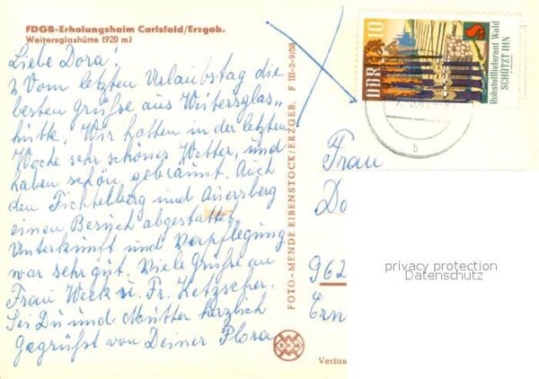 Carlsfeld Erzgebirge FDGB Erholungsheim Weitersglashütte – Bild 2