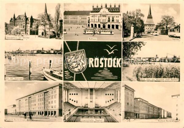 Rostock Ständehaus Steintor Rathaus Warnow Schw