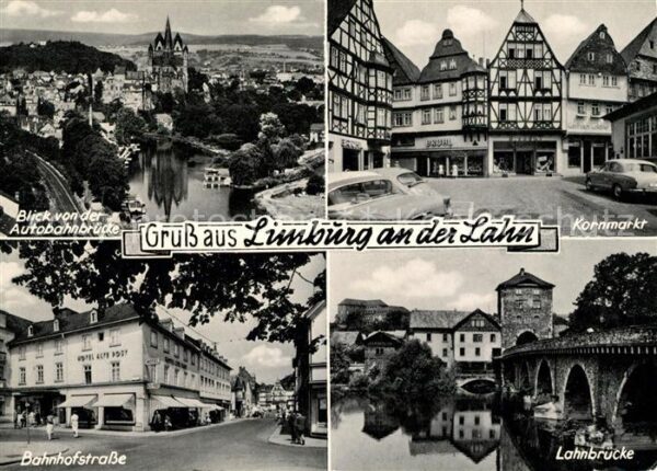 Limburg Lahn Bahnhofstraße Lahnbrücke Kornmarkt Blic