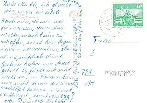 Stavenhagen Fritz Reuter Denkmal – Bild 2