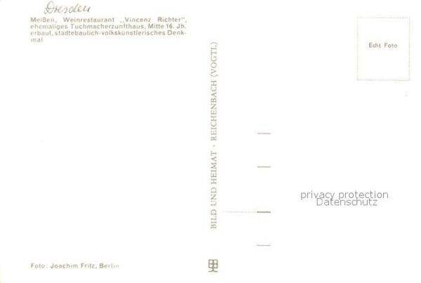 Meissen Elbe Sachsen Weinrestaurant Vincenz Richter Tuchmach – Bild 2
