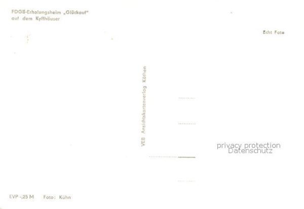 Kyffhaeuser FDGB Erholungsheim Glückauf – Bild 2