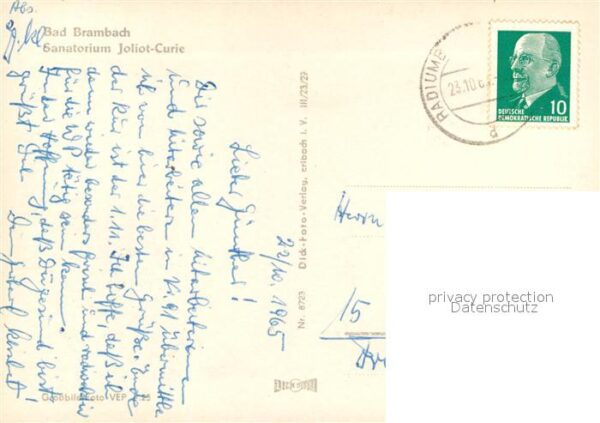 Bad Brambach Sanatorium Joliot Curie – Bild 2