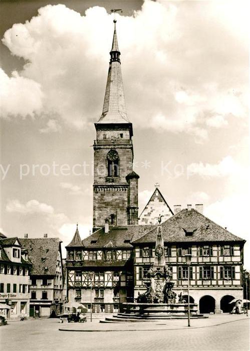 Schwabach Rathaus Schöner Brunnen