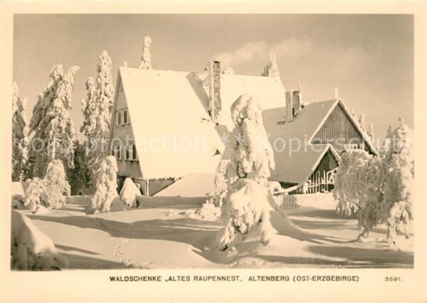 Altenberg Erzgebirge Waldschenke Altes Raupennest Winter